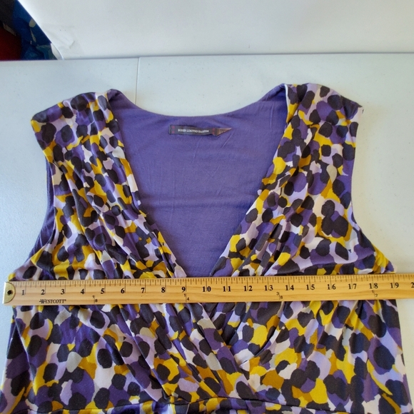 Boden Limited Edition Silk Blend Dress Size 18 V-Neck Stretch Midi Purple Office - Picture 10 of 15